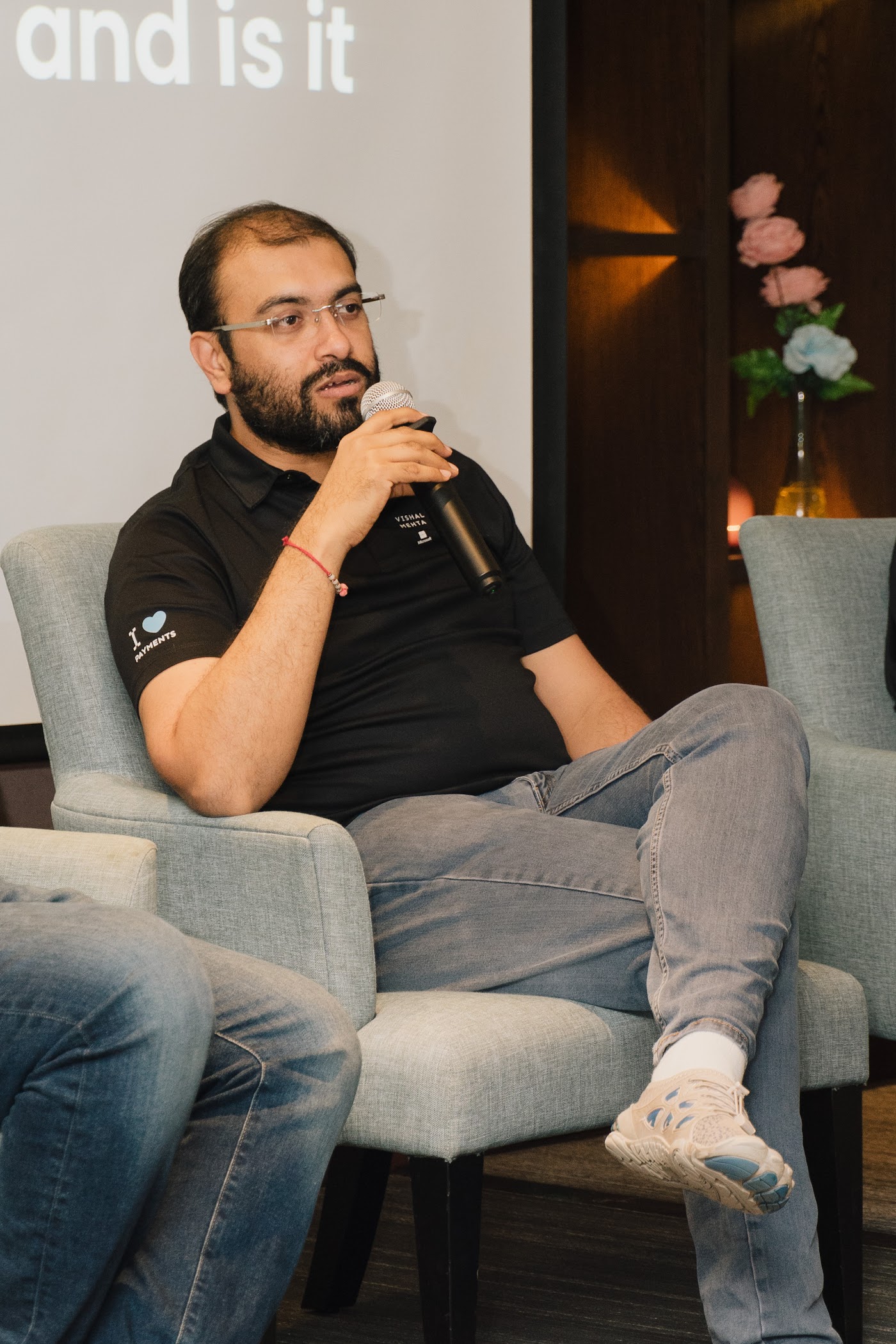 An attendee sharing his perspective during a retreat conversation