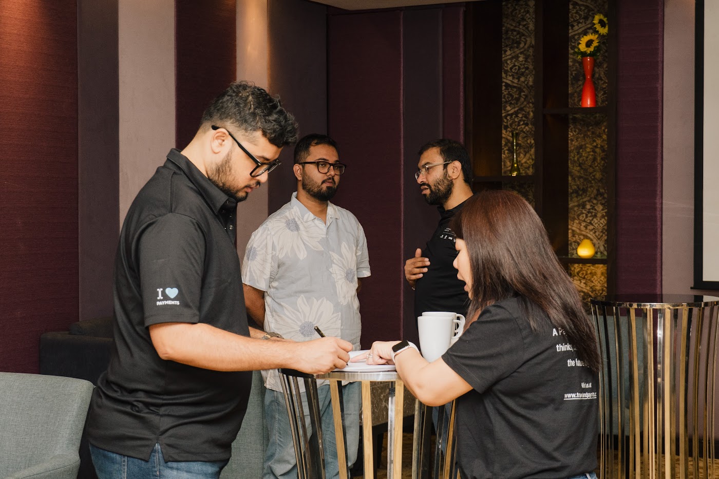 Payments Club members in conversation