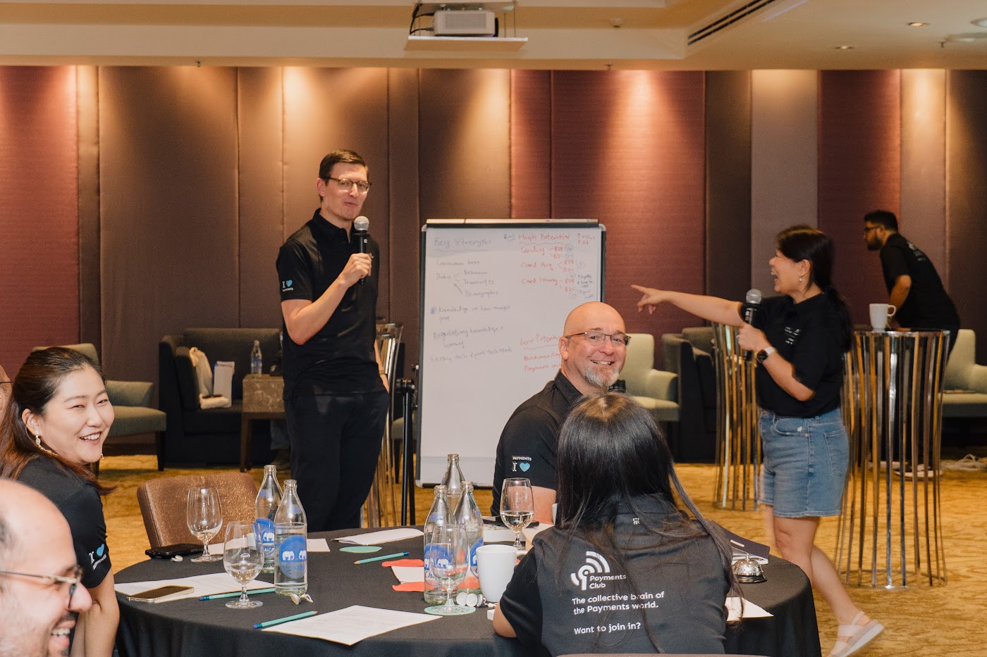 Attendees participating in a group activity