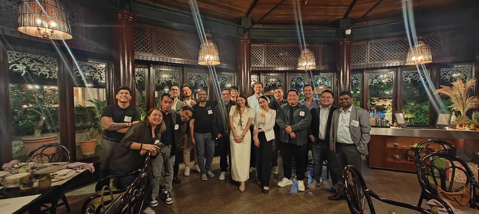 Payments Club members at a community dinner